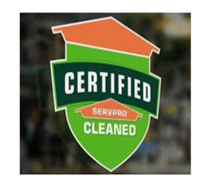 SERVPRO logo that states "Certified: SERVPRO Cleaned"